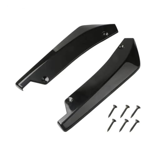 Splitter Universal Auto Vorne Hinten Stoßstange Streifen Lip Spoiler Diffusor Splitter Kratz Schutz Carbon Fiber Winglets Seite Rock Erweiterung Frontlippe(Glossy Black)