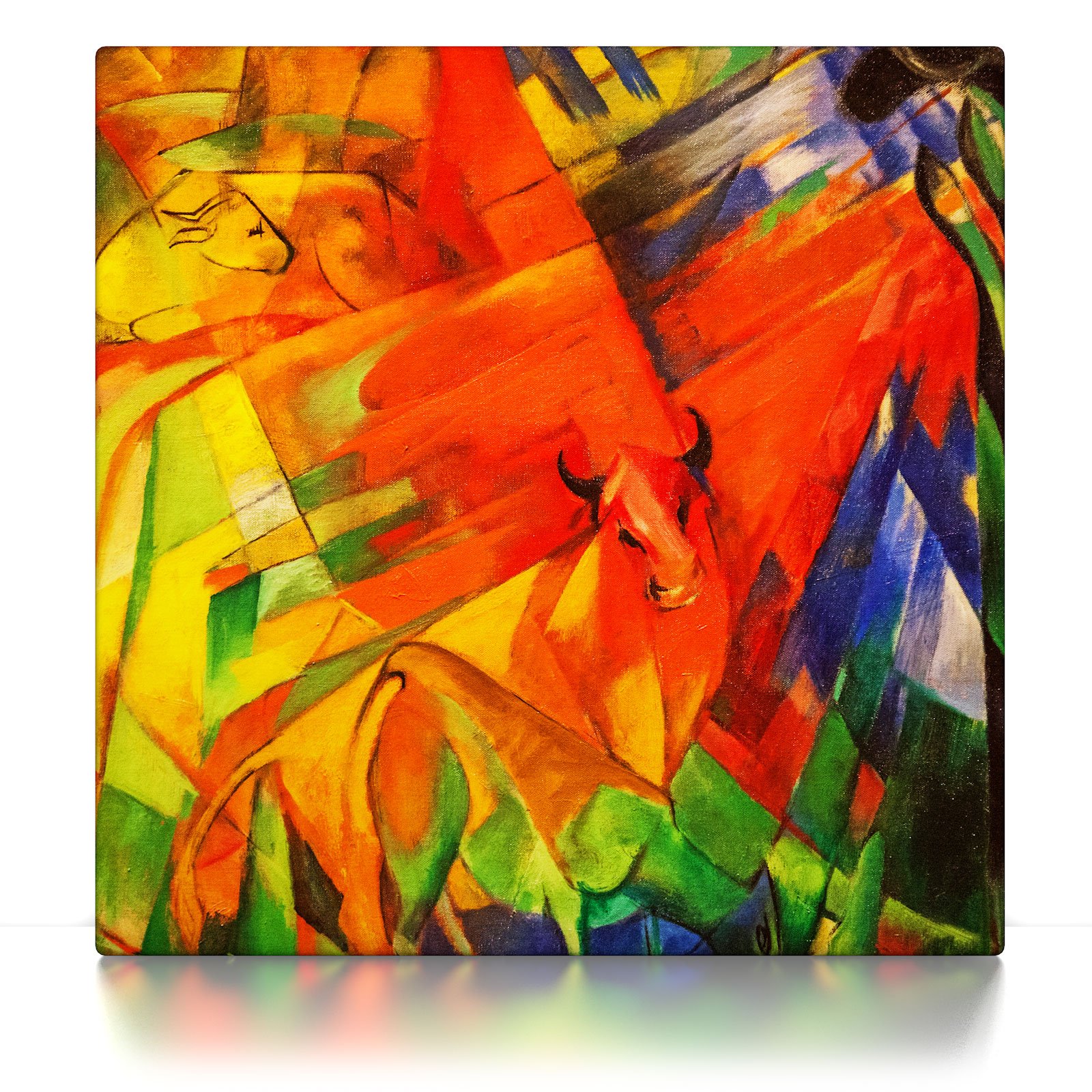 CanvasArts Tiere in der Landschaft - Franz Marc - Leinwandbild (50 x 50 cm, Leinwand auf Keilrahmen)