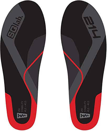 SQlab Erwachsene Sqlab Einlegesohlen Stability 214 shoe insoles, Schwarz-rot, M EU