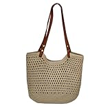 Bucket Bag Essential Baumwollseil Schulterhandtasche Strandtaschen Urlaub Geräumigen Fächern