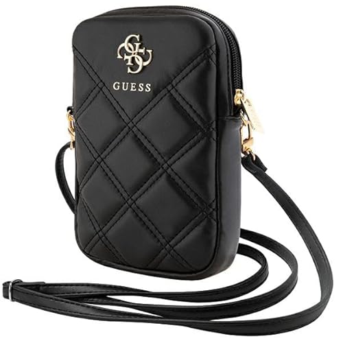 CG MOBILE Guess Handytasche GUWBZPSQSSGK Schwarzk Zip Quilted 4G