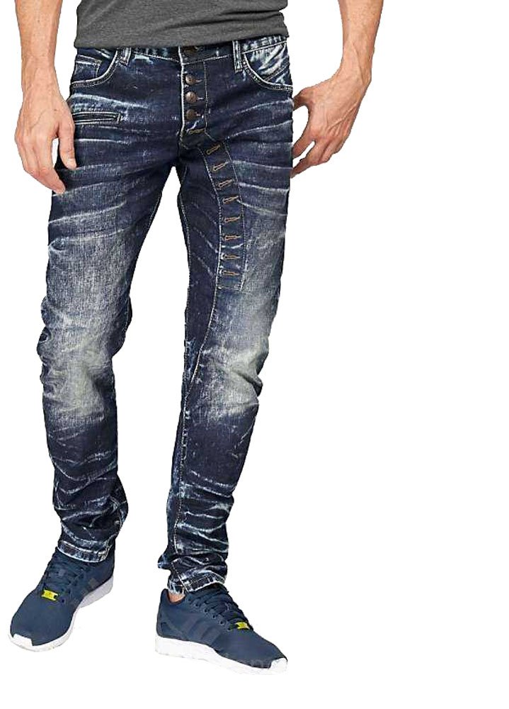 Cipo & Baxx Herren Jeans Jeanshose Regular Slim Leg (Dark Blue, W33/L32)