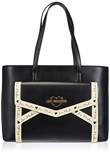 Love Moschino Damen Borsa Nero + Pu Avorio Umhngetasche, Mehrfarbig