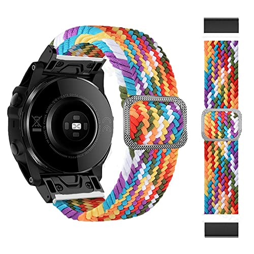 OPKDE Loop Nylon-Uhrenarmband mit Schnellverschluss für Garmin Fenix 6 6X Pro 5X 5 Plus 3HR Fenix 7X 7 Forerunner 935 MK2 Uhrenarmband, 26mm Fenix 6X 6X Pro, Achat