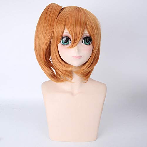 LINLINCD Cosplay wig LoveLive Kousaka Honoka Perücke Liebe Live Cosplay Requisiten Synthetisches Haar Thema Party Rollenspiel Perücken Comic Con Karneval Tragen Pferdeschwanz Einheitsgröße A.