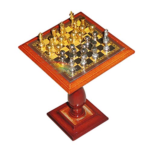 WELLDOER Maßstab 1:12 Miniatur Vintage Simulation Schach Fuß Modell Dekoration Zubehör Vorgeben Spielzeug Kind