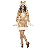 ORLOB KARNEVAL GmbH Giraffe Kostüm für Frauen Kleid Giraffe Pattern Zoo Afrika Tier Kostüm (34/36)