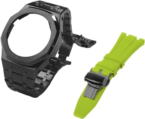 IOTUP Gen 5 Metall-Uhrengehäuse, Lünette und Fluorkautschuk-Uhrenarmband, Kombinationsset, für GA2100, GA2110, GAB2100, GM2100, Mod Kit für Watch Full, GM-2100, Achat