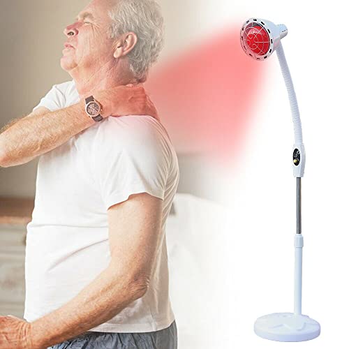 SanBouSi 275W Infrarot Lampe Stand Fernes Infrarot Wärmelampe Infrarottherapie mit flexiblem Arm zur Linderung von Schmerzen 360 ° Regulierbar Infrarotlampe