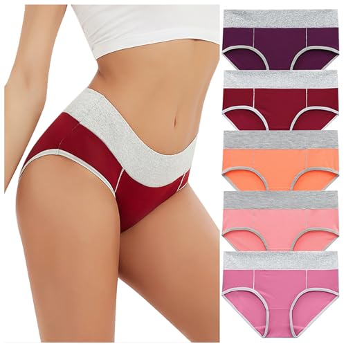 CSHE Unterhosen Damen 5er Pack Seamless Slips Nahtlos Hipster Sexy Panties Damen Unterwäsche Underwear Weich Unterhose Mehrpack