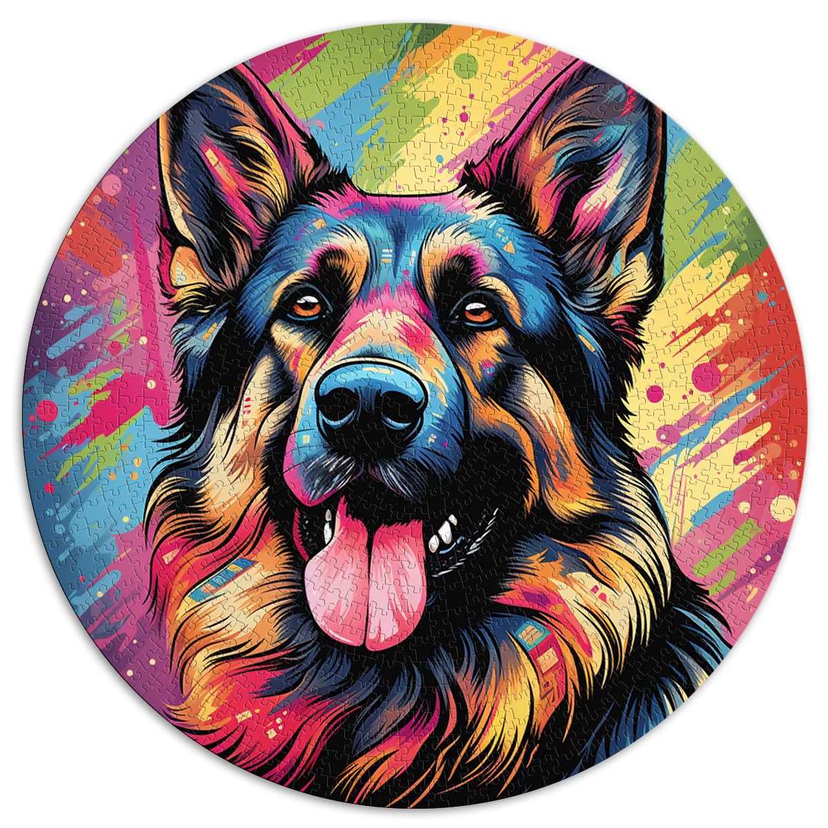 Puzzle für Deutschen Schäferhund, Puzzle für Erwachsene, 1000 Teile, 26,5 x 26,5 Zoll, schwieriges Puzzle für Frauen und Männer