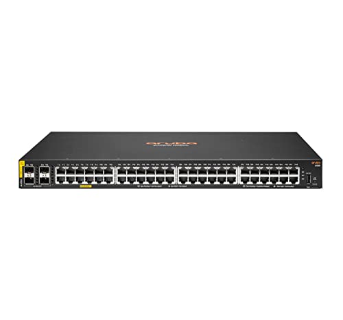 HPE Aruba 6100 48G PoE 370W Switch L3 managed + 4x1 /10 Gigabit SFP+ seitlich...