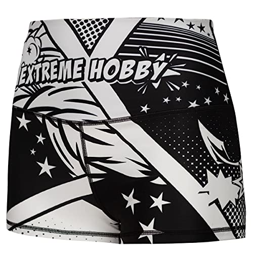 Extreme Hobby Kurze Sportshorts für Damen Comics, Kurze Leggings, Intelligente Kompression, Radlerhose Laufshorts Sporthose Unterwäsche Yoga Fitness