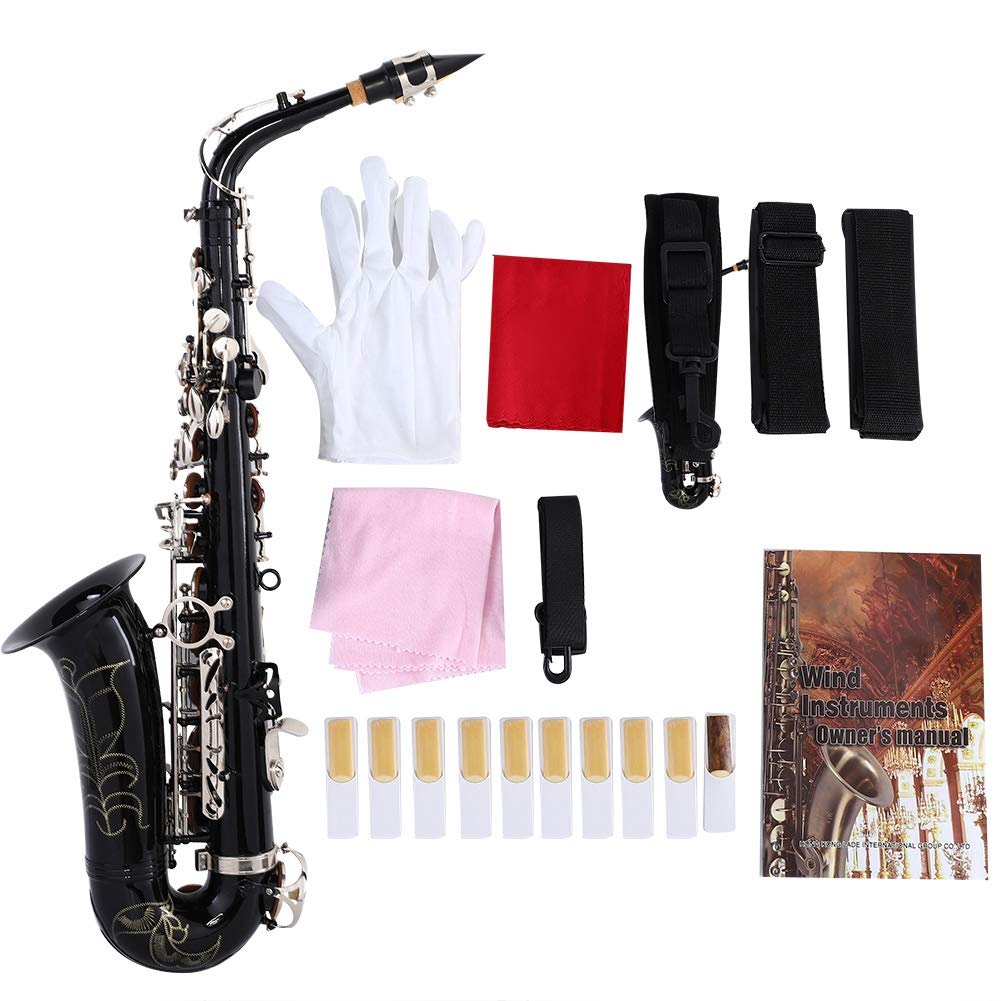 Sax, RiToEasysports SLADE Mediant Saxophon Es-Alt-Saxophon mit Zubehör Schwarz