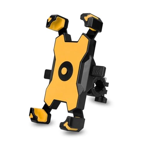 Handyhalterung Motorrad Telefonhalter Universeller Motorrad-Telefonhalter Lenkerständer Halterung Leicht Zu Öffnen Externes Zubehör Handyhalter Fahrrad(Yellow)