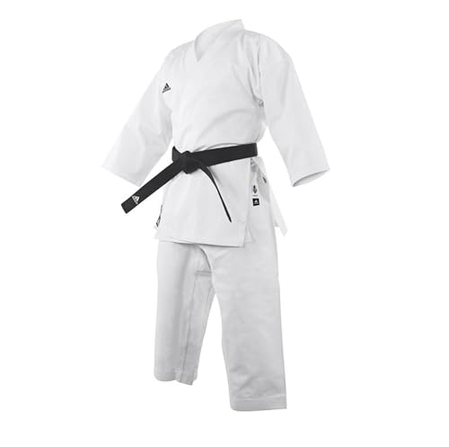 adidas Herren WKF Club Karate-Uniform – 227 g Kampfsport Student Gi, weiß, 160