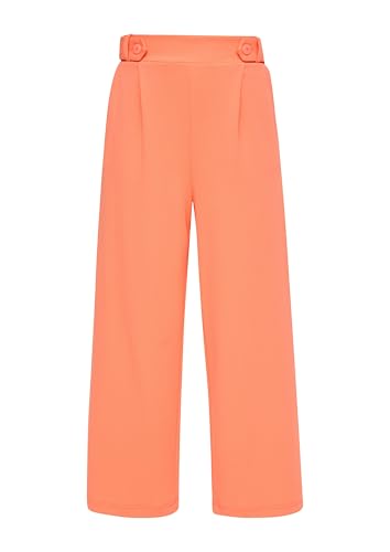 QS Damen 2151352 Hose 7/8 Wide Leg, orange 2347, 40