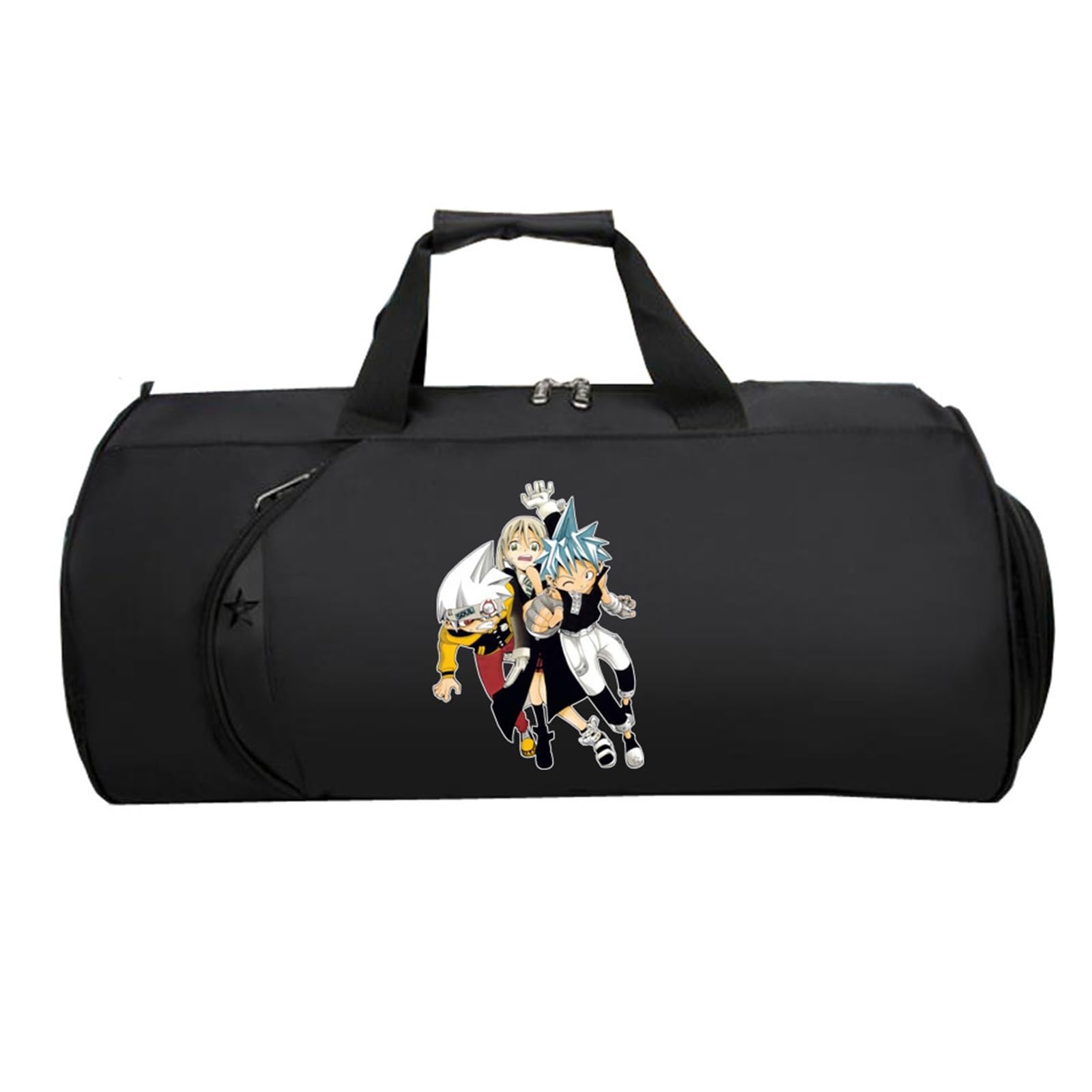 So-ul Eat-er Cabin Bag Anime, Faltbare Reisetasche HandgepäCk, HandgepäCk Unisex G.ym Wochenendtasche Flugzeug(Black 1)