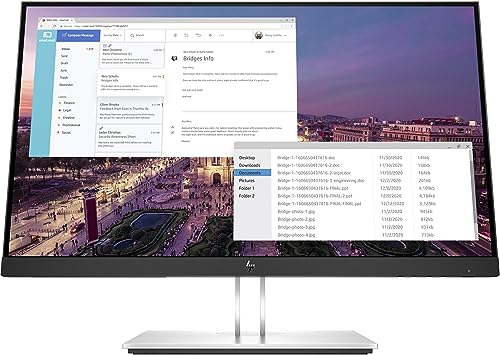 HP E23 G4 58,4cm (23 Zoll) 16:6 FHD IPS Ergonomischer Office-Monitor mit niedrigem Blaulichtanteil | 4-fach ergonomisch verstellbar und nachhaltig hergestellt | USB 3.2 Hub