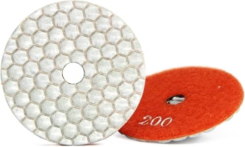 Keramikfliesen poliert, Schleifplatte, Diamant-Polierpads, 1 Stück 3-Zoll-Diamant-Polierpad, Trocken-/Nass-Schleifscheibe, Polierrad for Beton, Stein, Marmor, Granit, 80 mm Polierwerkzeug(200)