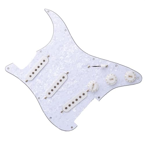 Standard-Pickguard-Tonabnehmer SSS E-Gitarren-Schlagbrett-Tonabnehmer, exquisites und langlebiges Frontcover-Gitarrenteile-Set (Color : 3)