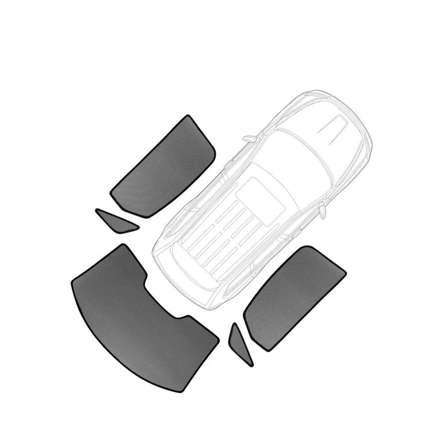 Auto-Sonnenschirm Für Toyota Für Sienna Für XL40 2021 2022 2023 2024 Auto Vorhang Fenster Sonnenschutz Abdeckungen Magnetische Sonnenschutz Visier Solar Auto Zubehör Frontscheibenabdeckung(Rear 5pcs)