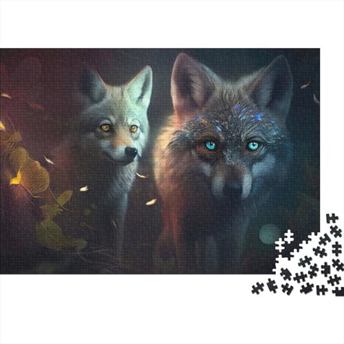 1000 Teile für Erwachsene, schwierige Puzzles, Wolfsjungen, Holzpuzzles für Erwachsene und Teenager, für anspruchsvolle Puzzlespiele und Familienspiele (Größe 75x50cm)