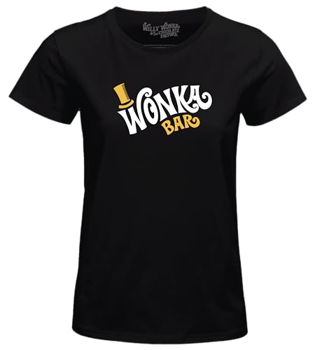 cotton division Damen wowonkats004 T-Shirt, Schwarz, Large