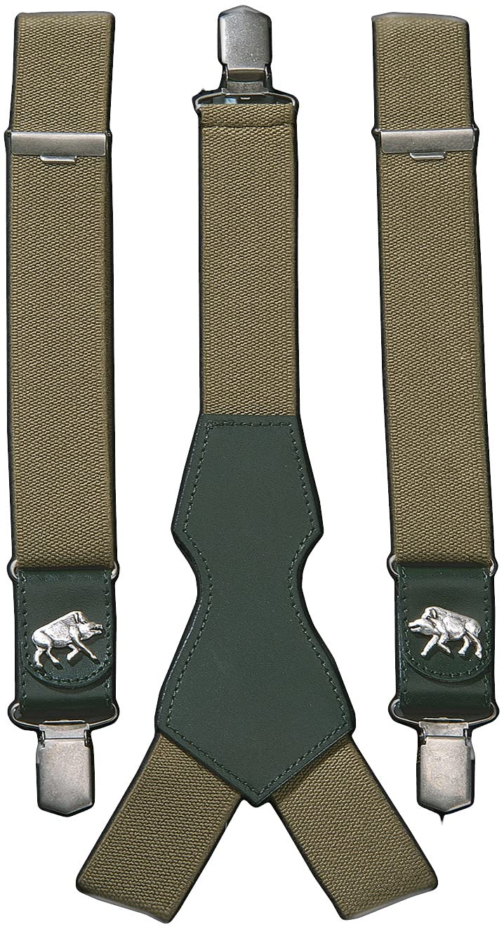 La Chasse® Hosenträger für Herren für Jäger mit Jagdmotiv Sau/Wildschwein Spezialhosenträger Trachtenaccessoires Trachtenhosenträger für Lederhosen von Oefele Jagd & Outdoor Shop