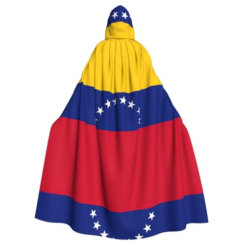 YQxwJL Halloween-Umhang mit Venezuela-Flagge und Kapuze, Renaissance-Umhang für Erwachsene, Cosplay, Hexenumhang