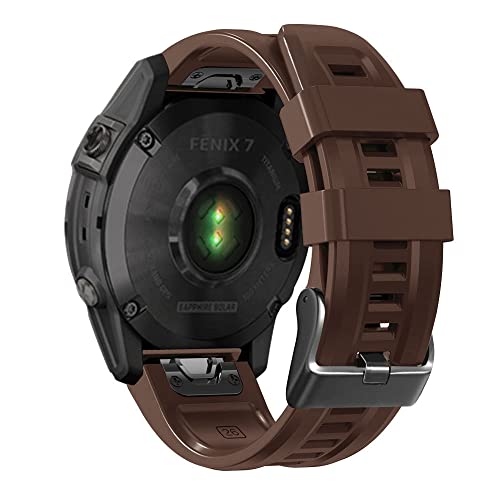 OPKDE Armband für Garmin Fenix 7X 7 6 6X Pro 5 5X Plus/Coros Vertix Smartwatch 26, 22 mm, Silikonarmband, atmungsaktives Uhrenarmband für VERTIX2, 22mm Fenix 7, Achat