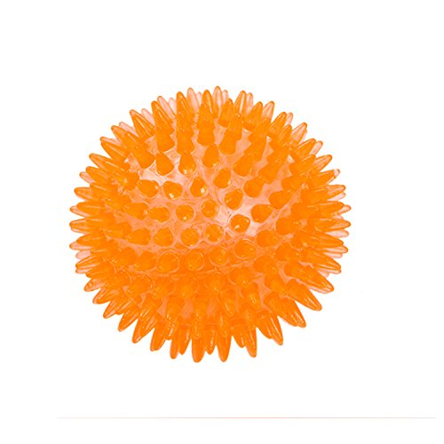 BZVCRTYKL Langlebiges Kauspielzeug for Hunde, Beißring, interaktives, quietschendes Training, Spielzeug for Haustiere, DT036, Ring, Blau/84 (Color : Orange, Size : 3.5")