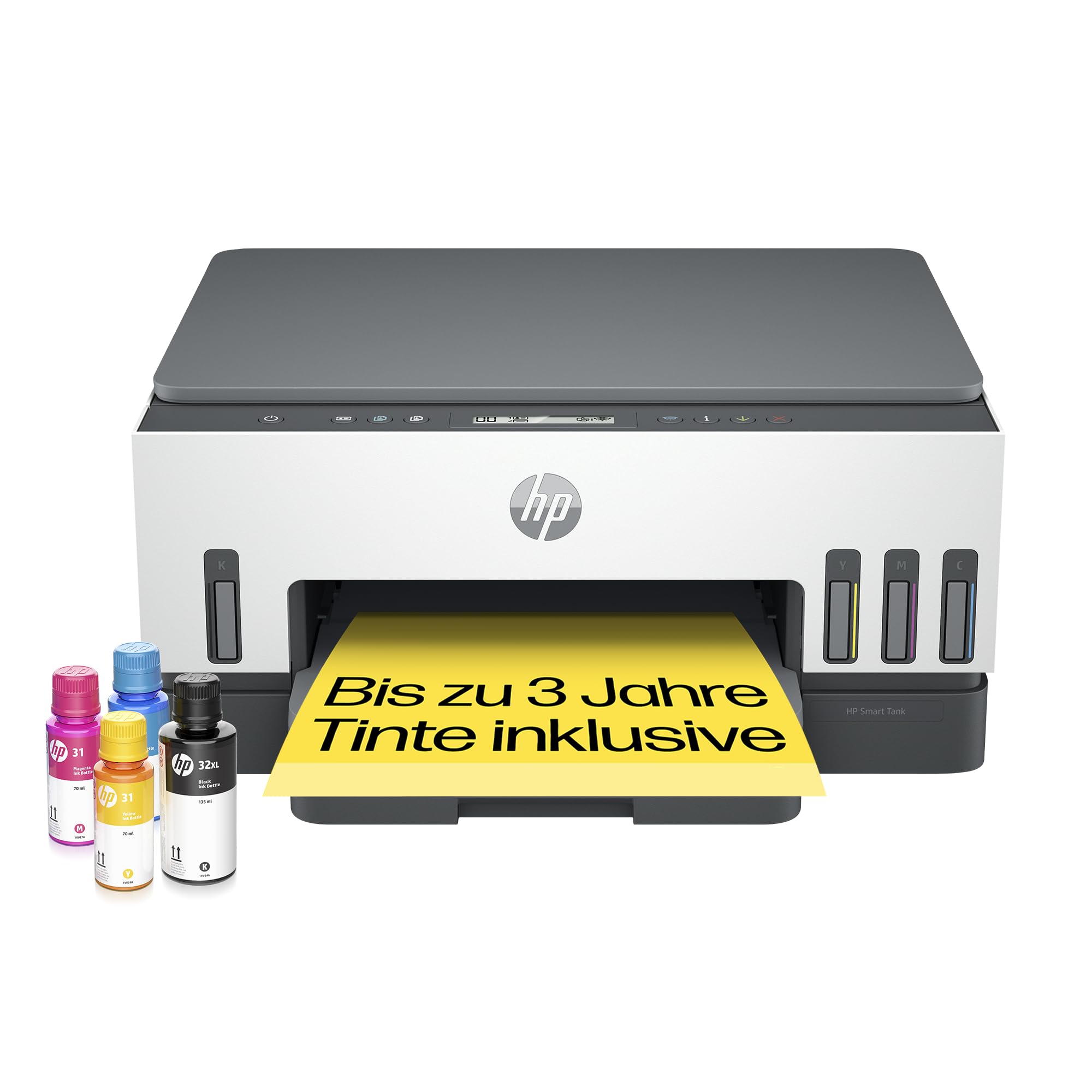 HP Smart Tank 7005 3-in-1 Multifunktionsdrucker, 20€ Cashback, (WLAN; Duplex-Druck) – 3 Jahre Tinte inklusive, 3 Jahre Garantie, großer Tintentank, hohe Reichweite, Drucken in hoher Qualität