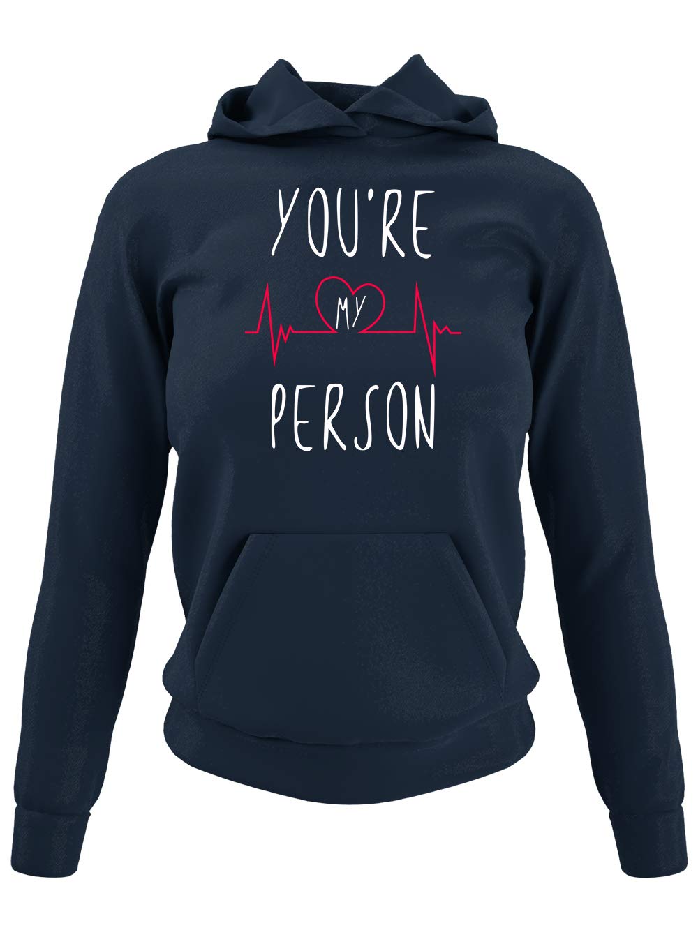 clothinx You Are My Person | Das Geschenk Für Deinen Lieblingsmenschen | Für Beste Freunde Die Familie oder Kollegen Damen Kapuzen-Pullover Navy Gr. L