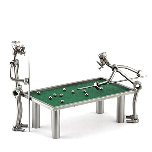 Steelman24 I Schraubenmännchen Billard I Made in Germany I Handarbeit I Geschenkidee I Stahlfigur I Metallfigur I Metallmännchen