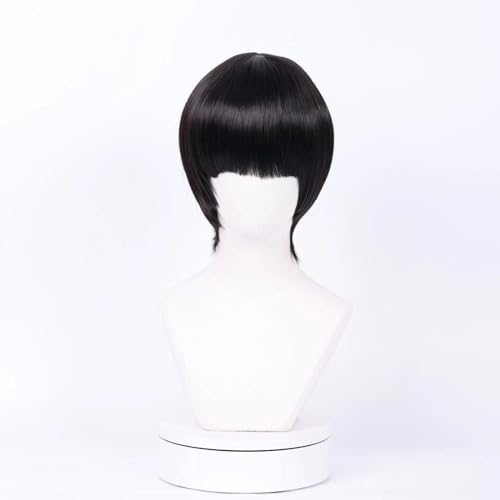 Anime Cosplay Perücke, Rock Lee Perücke, Gelbes, Kurze Schwarze Haare, Mit Kostenloser Perückenkappe, Für Party Alltag Halloween Perücke, Anime-Geschenk, Dekorative Accessoires