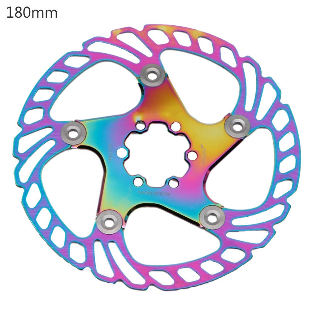 bnsggl Fahrradbremskühlungsscheibe Bunte Fahrrad Bremsscheibe Schwimmende Scheibe Für Mountainbikes Schrauben Scheibenrotor