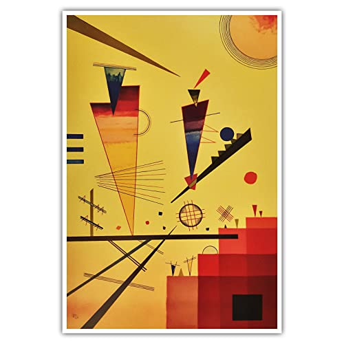 CanvasArts Fröhliche Struktur - Wassily Kandinsky - Poster, Wandbild Druck Fotopapier (80 x 60 cm, Poster, Fröhliche Struktur)