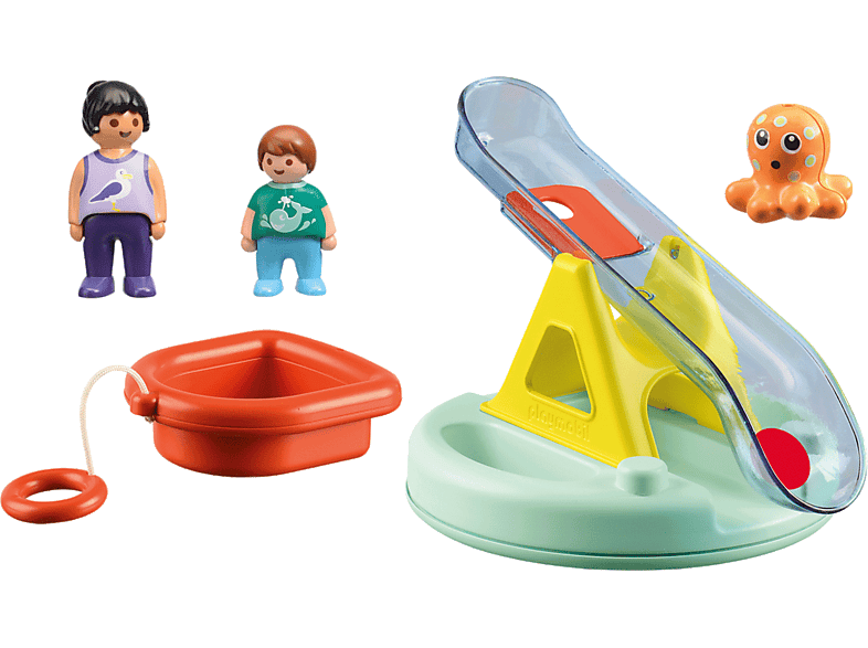 PLAYMOBIL 70635 Badeinsel mit Wasserrutsche Spielset, Mehrfarbig