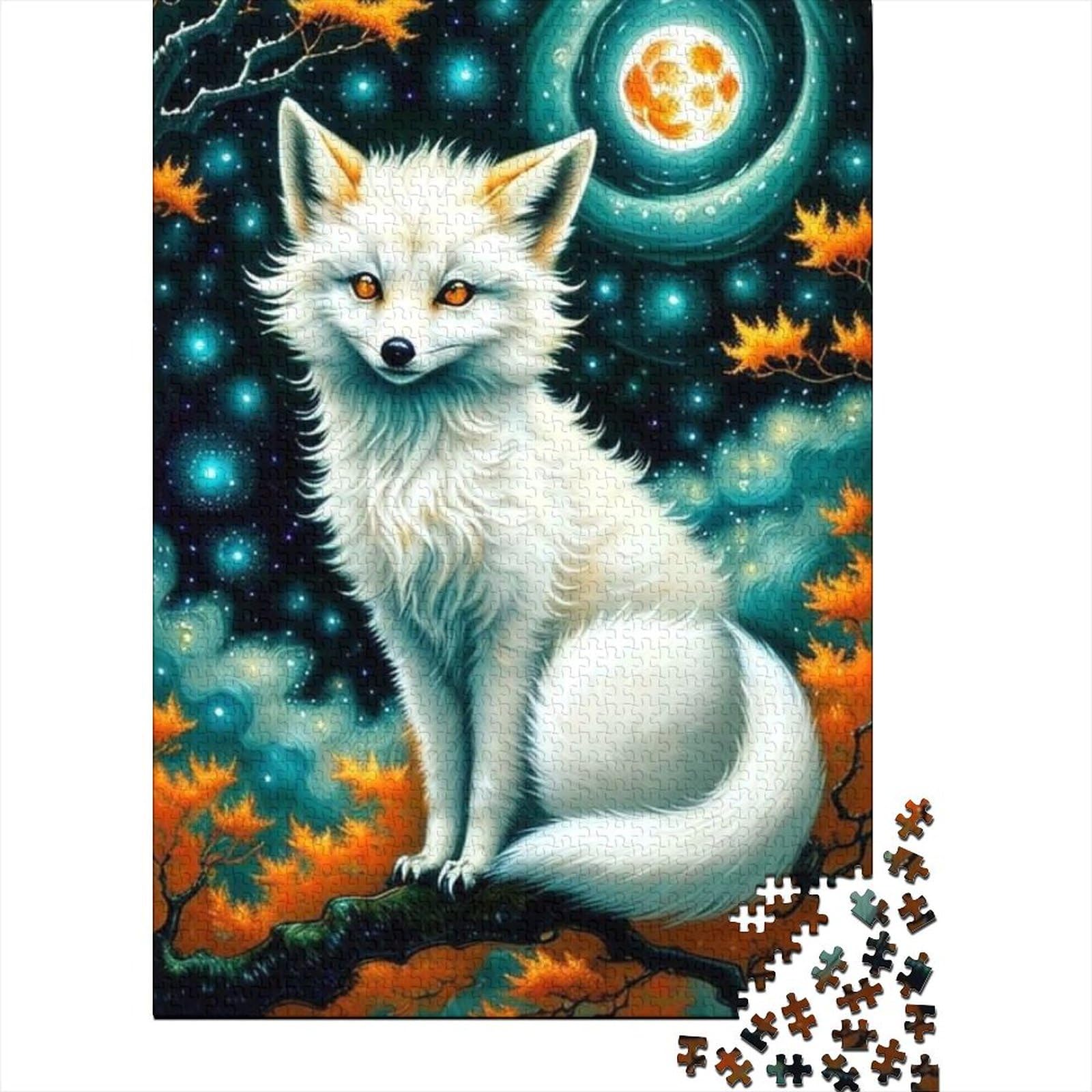 Tier-Fuchs-Puzzle für Erwachsene und Jugendliche, 1000 Teile, Puzzle für Erwachsene Teenager, schwierige, anspruchsvolle Puzzles, 1000 Teile (Größe: 75 x 50 cm)