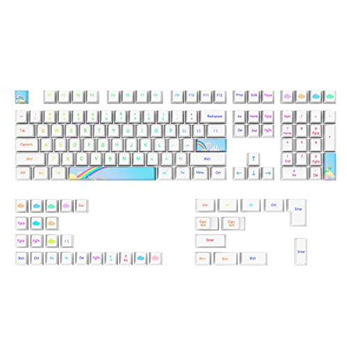 PBT-Tastenkappen, 130 Tasten, Profil, DYE SUB, personalisierte elektronische Spiel-Tastenkappe für MX-Switch, mechanische Tastatur, PBT-Tastenkappen, 130-teiliges Set für MX-Schalter, mechanische