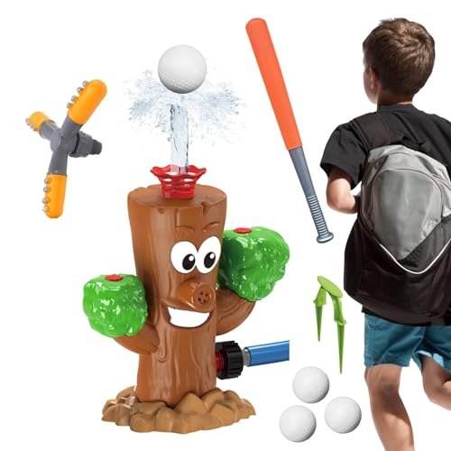 Lustiges Sommer-Wasserspielzeug für den Garten, Hubschrauber-Sprühspielzeug mit Baseball-Spielset,Schlagfestes Sprinklerspielzeug - Wasserspielzeug mit verstellbarem Auslaufschutzspray für