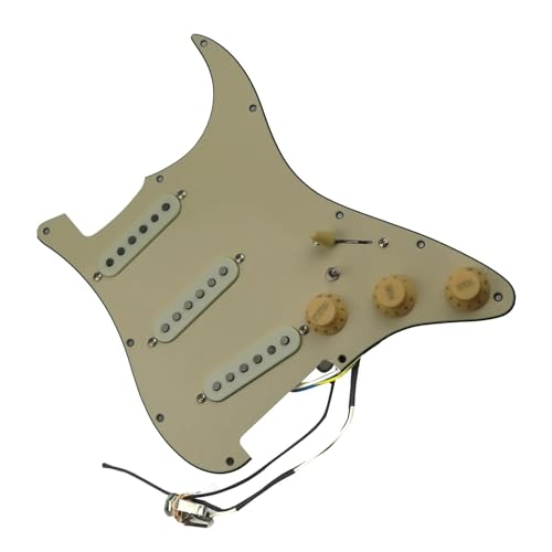 Standard-Pickguard-Tonabnehmer Vorverdrahteter SSS 7-Wege-Single-Coil-Gitarren-Tonabnehmer, Schlagbrett-Kabelbaum (Color : 10)