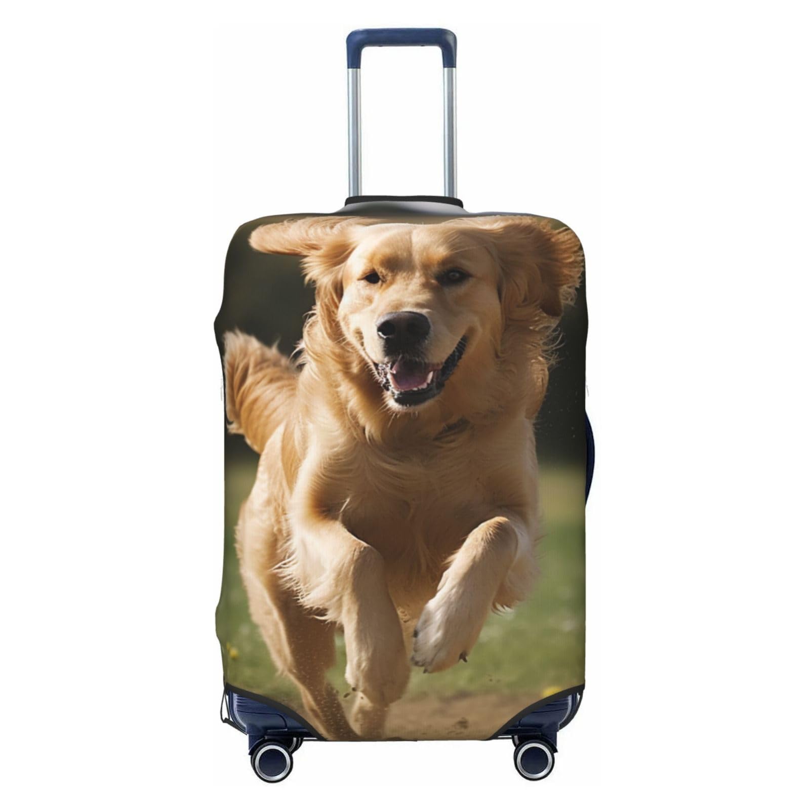 CSGJMYGS Golden Retriever Laufgepäckhüllen für Koffer, waschbar, modisch, dehnbar, kratzfest, passend für 45,7 - 81,3 cm Gepäck, XL, Schwarz, XL, Schwarz , XL