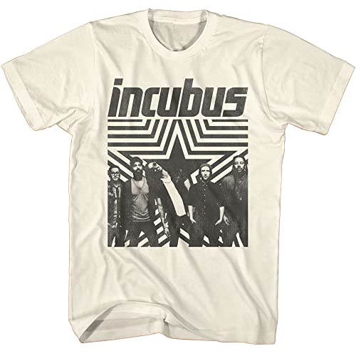 Incubus T-Shirt, Band Foto Star Herren Kurzarm T-Shirt 90er Jahre Musik Vintage Stil Grafik Tees, Natürlich, XL