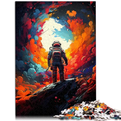 Puzzle für Puzzle-Astronaut im Farbraum, 1000 Teile, Premium-Puzzle, Holzpuzzle zum Stressabbau, schwierige Herausforderung, 1000 Teile (50 x 75 cm)