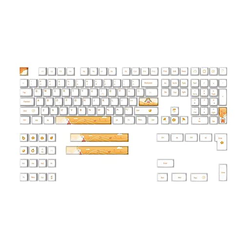 130 Tasten PBT-Tastenkappen, XDA-Profil, DYE SUB, personalisierte elektronische Spiel-Tastenkappe für Cherry MX-Switch, mechanische Tastatur, PBT-Tastenkappen, Tastenkappe, XDA-Profil, DYE-SUB,