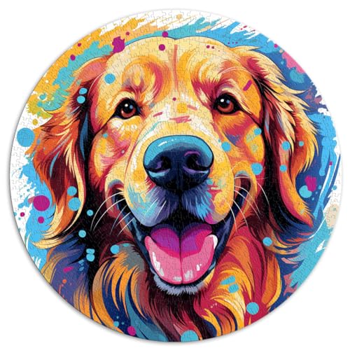 Spielzeug-Puzzle Golden Retriever 1000 Teile Puzzle 26,5 x 26,5 Zoll Puzzle Spielzeug Puzzle Lernspiele Stressabbau-Puzzle