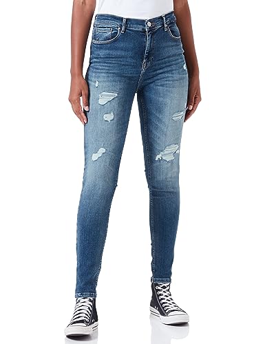 LTB Jeans Damen Jeans Amy X - Jeans Damen Skinny aus Baumwollmischung Skinny Denim Mittel mit Reißverschluss Hohe Taille - Blau