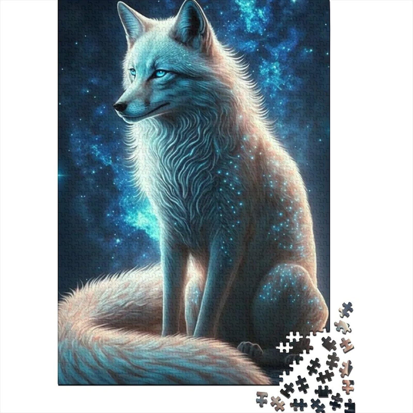 500 große Teile Puzzle für Erwachsene, Fuchs, Holzpuzzle, Puzzle für Erwachsene, Teenager, Weihnachtspuzzle, Geschenke für Frauen, 52 x 38 cm